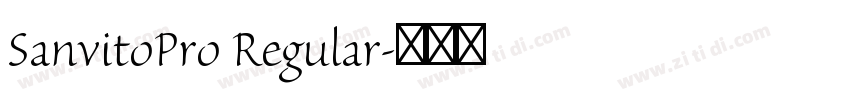 SanvitoPro Regular字体转换